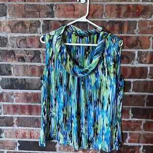 Preston & York Sleeveless Multi-Colored Top Women’s Size:Large